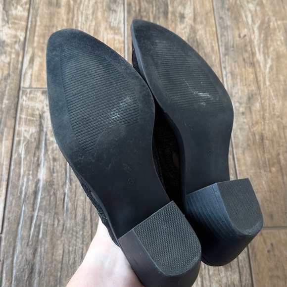 Roper Black Almond Toe Faux Leather Slip On Western Cowgirl Mules Women's 8 - Picture 5 of 6